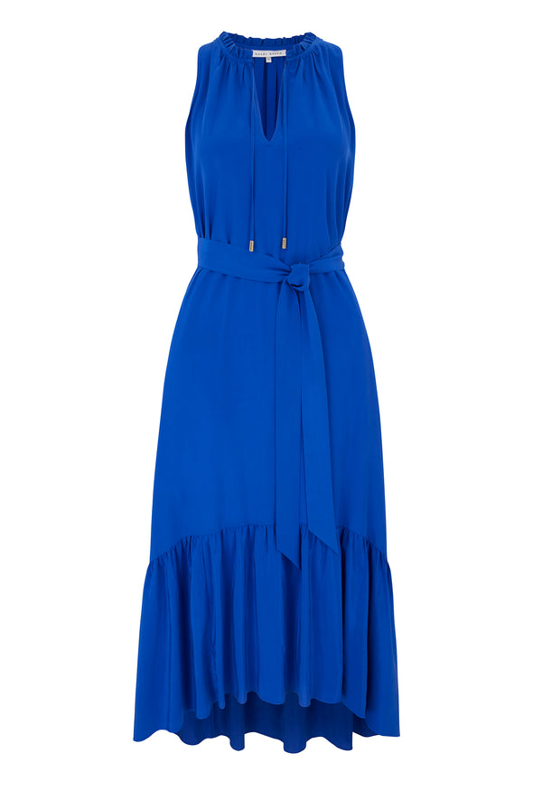 Heidi Klein Beau Soleil Silk Frill Midi Dress