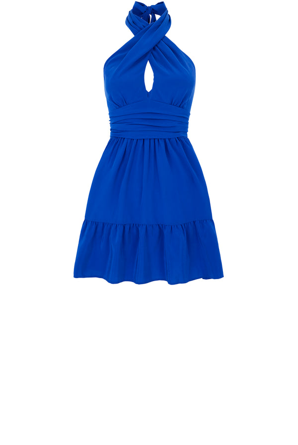 Heidi Klein Beau Soleil Silk Mini Halterneck Dress