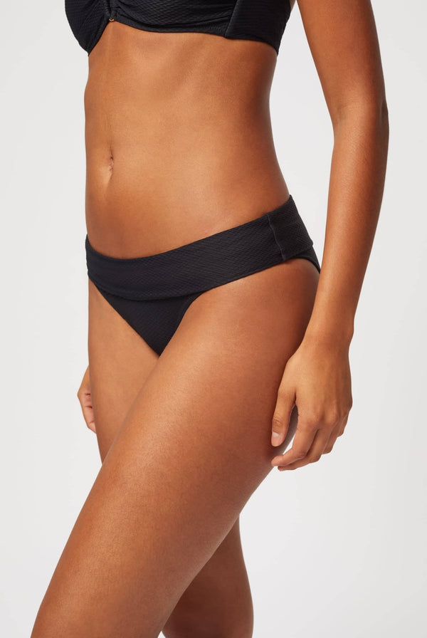 Heidi Klein Black Textured U-Bar Bikini