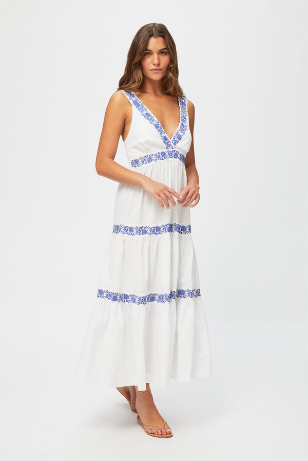 Heidi Klein Cannes Embroidered Maxi Dress