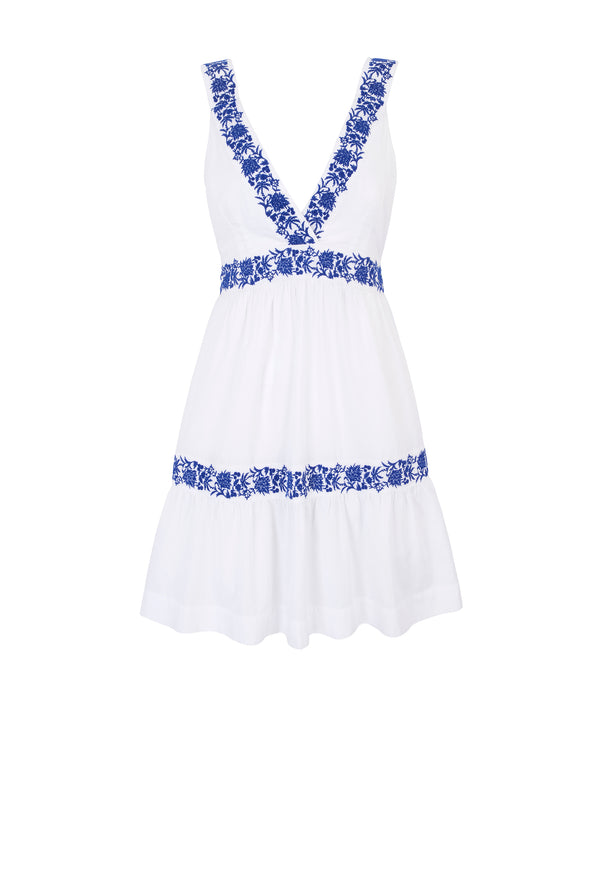 Heidi Klein Cannes Embroidered Mini Dress