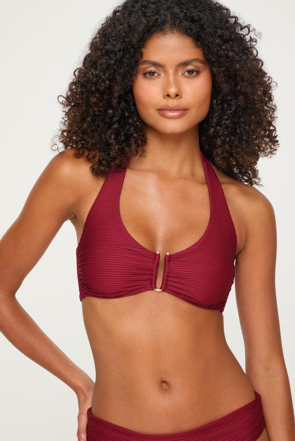 Heidi Klein Cassis U-Bar Halterneck Bikini