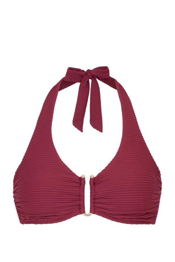 Heidi Klein Cassis U-Bar Halterneck Top