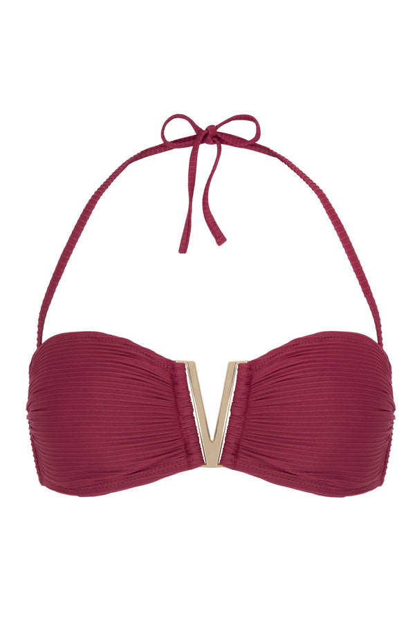 Heidi Klein Cassis V-Bar Bandeau Top