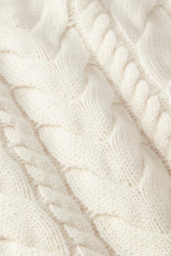 Heidi Klein Cream Lake Tahoe Half Zip Jumper