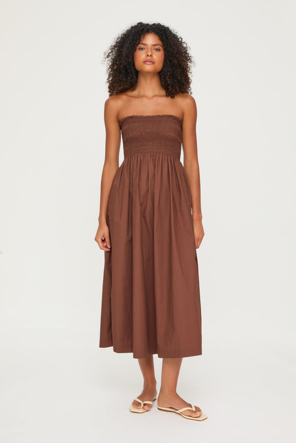 Heidi Klein Grasse Shirred Midi Dress