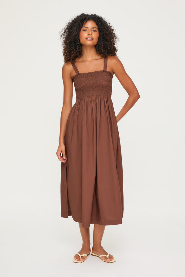 Heidi Klein Grasse Shirred Midi Dress