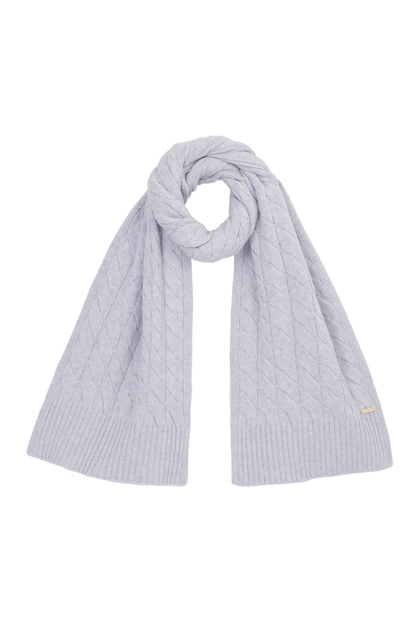 Heidi Klein Grey Meribel Cable Knit Scarf