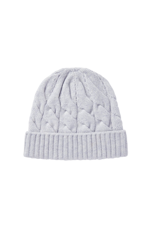 Heidi Klein Grey Vail Cable Knit Beanie