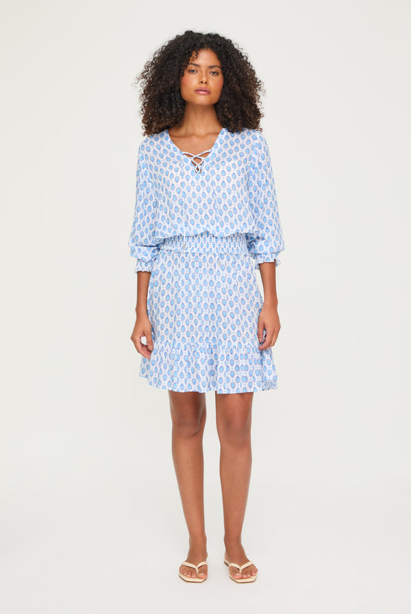 heidi klein La Croisette Smocked Waist Mini Dress