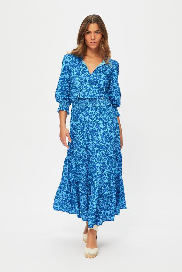 heidi klein La Marquet Smocked Waist Maxi Dress