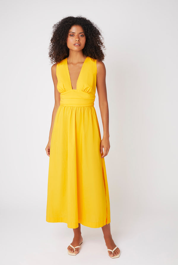 Heidi Klein Mimosa Plunge Midi Dress