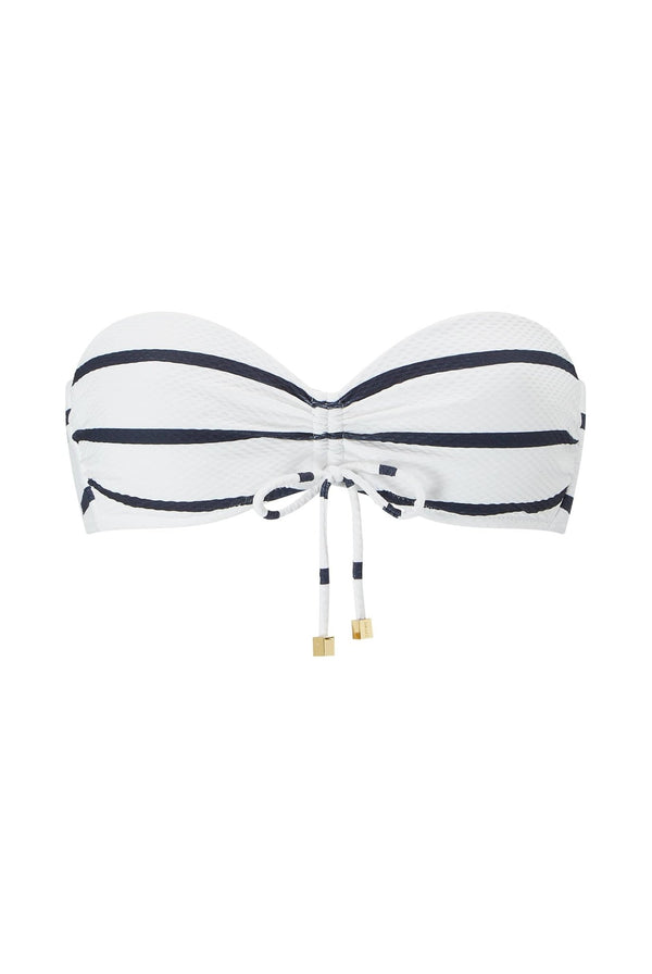Heidi Klein Nautical Stripe Ruched Bandeau Top