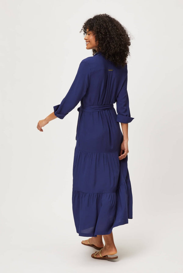 Heidi Klein Navy Maxi Shirt Dress Dresses