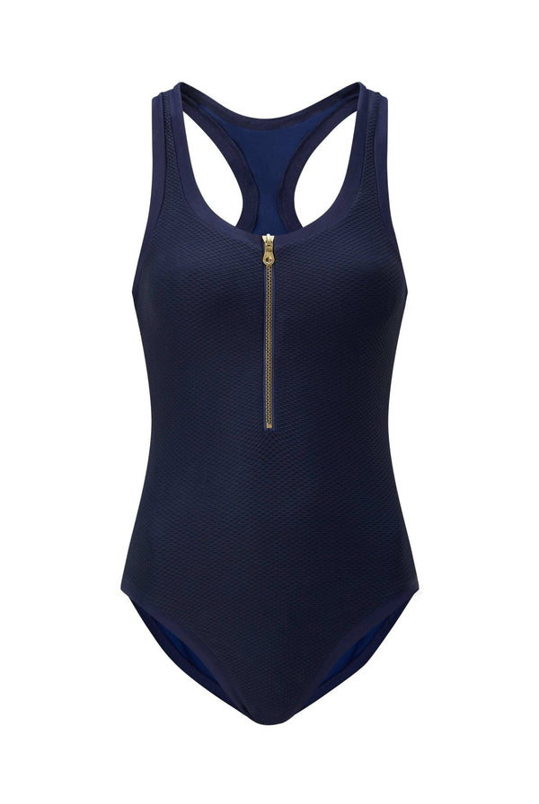 Heidi Klein Navy Racerback Swimsuit Swimsuit