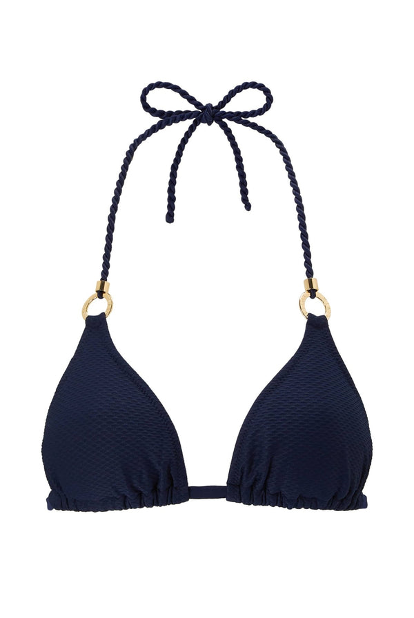 Heidi Klein Navy Ring Triangle Top BIKINI TOP