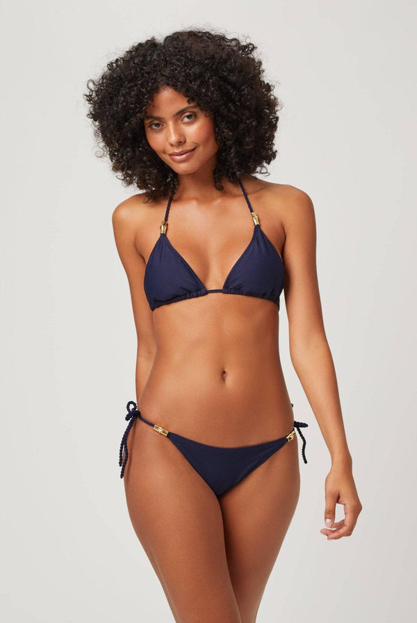Heidi Klein Navy Triangle Top BIKINI TOP