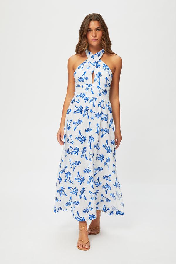 Heidi Klein Palm Beach Halterneck Maxi Dress