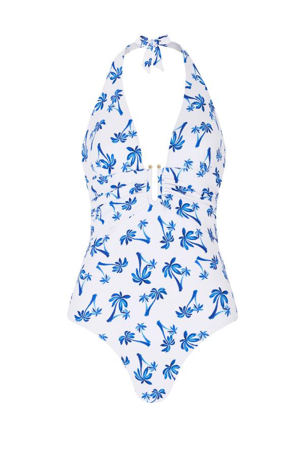 Heidi Klein Palm Beach U-Bar Halterneck Swimsuit
