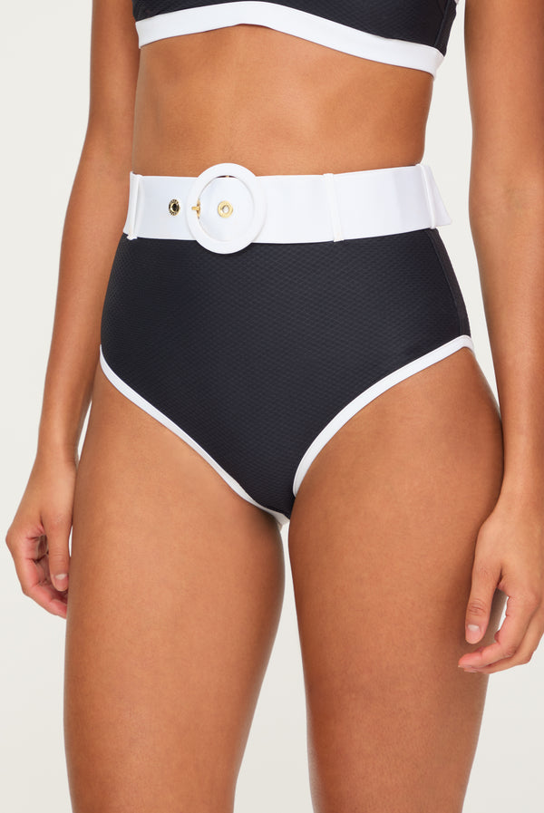 heidi klein Pampelonne Belted High-Waist Bottom