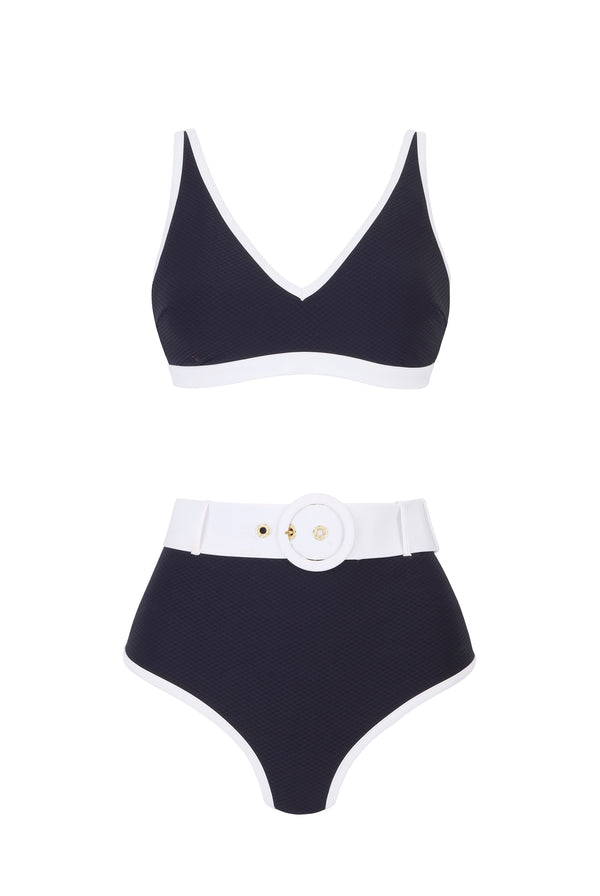 Heidi Klein Pampelonne Belted Plunge Bikini
