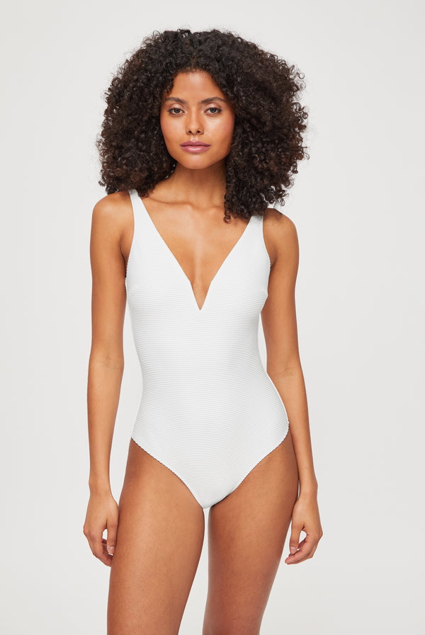 heidi klein Rhode Island V-Cut Swimsuit