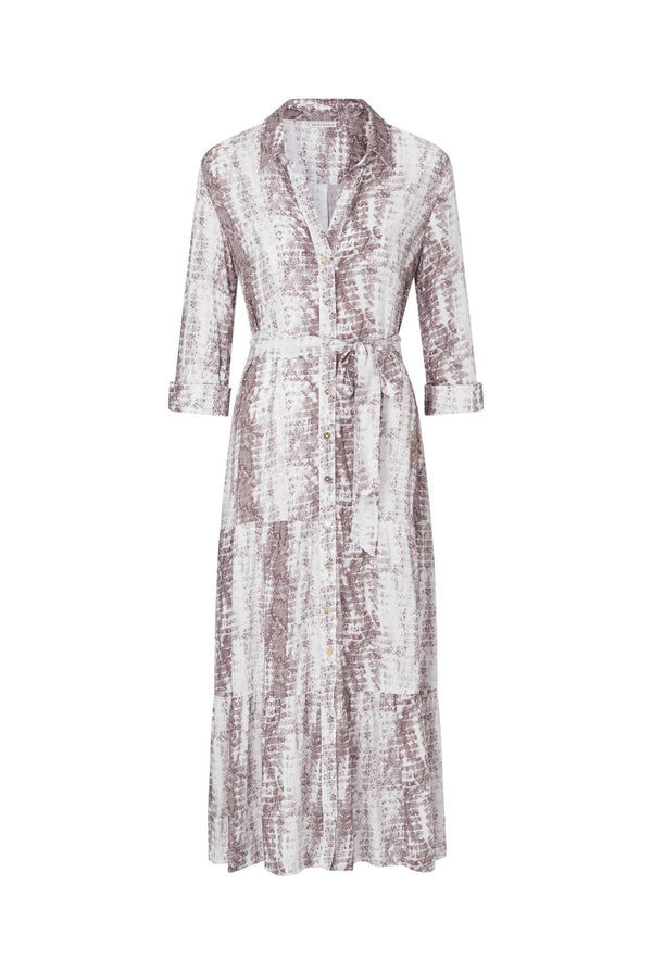 Heidi Klein Snake Print Maxi Shirt Dress