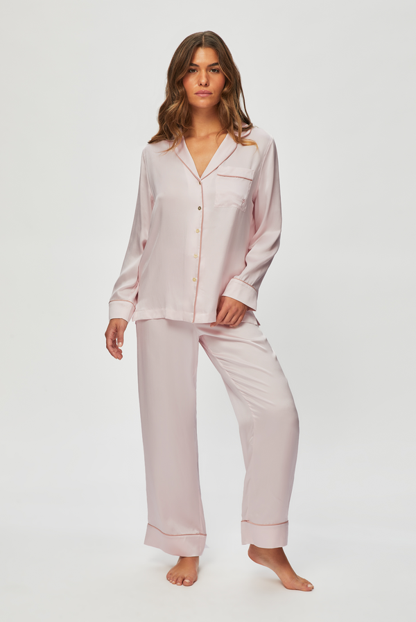 heidi klein Venice Long Sleeve Silk Pyjama Set