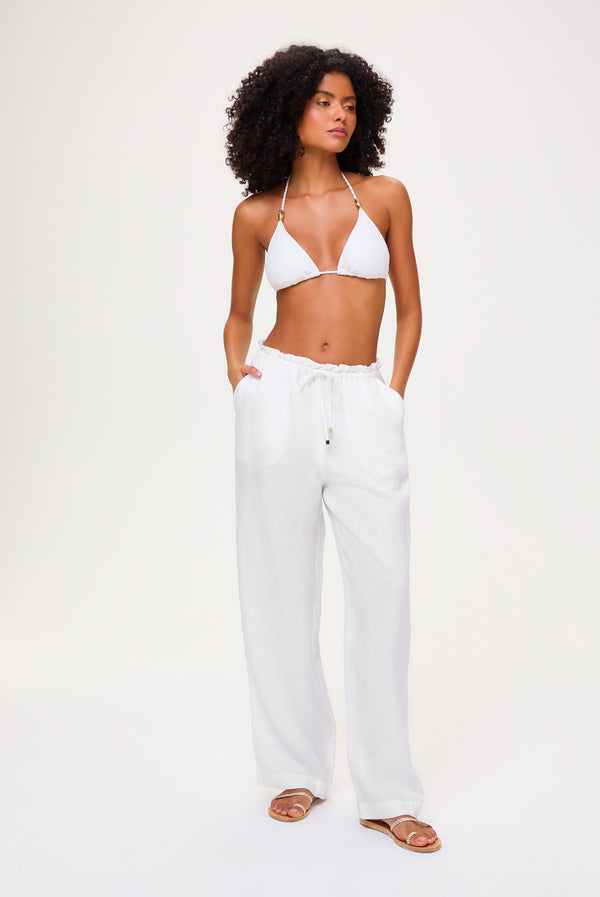 Heidi Klein White Bay Drawstring Trouser