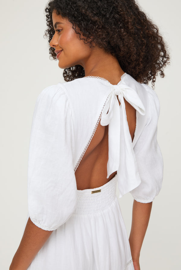 Heidi Klein White Bay Lace Midi Dress