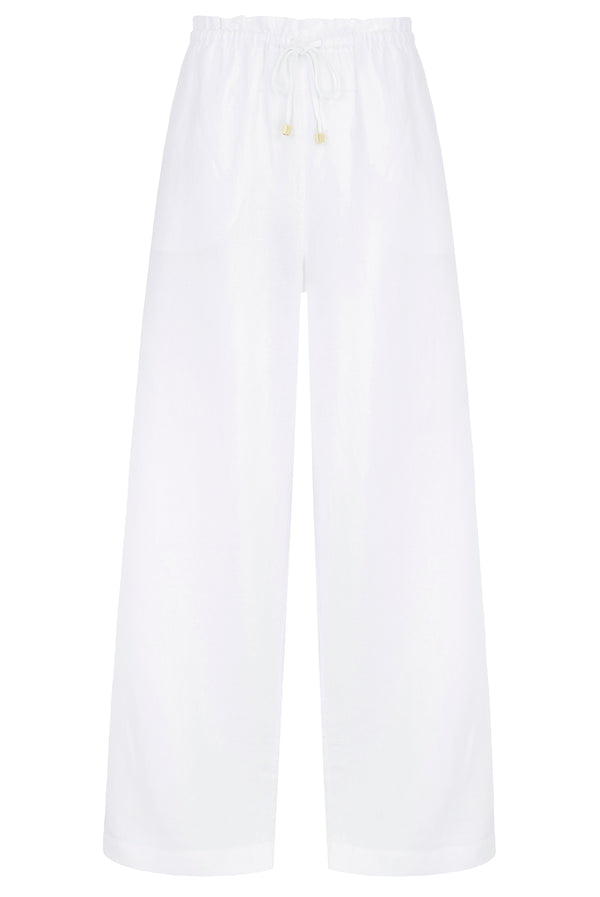 Heidi Klein White Bay Linen Trousers