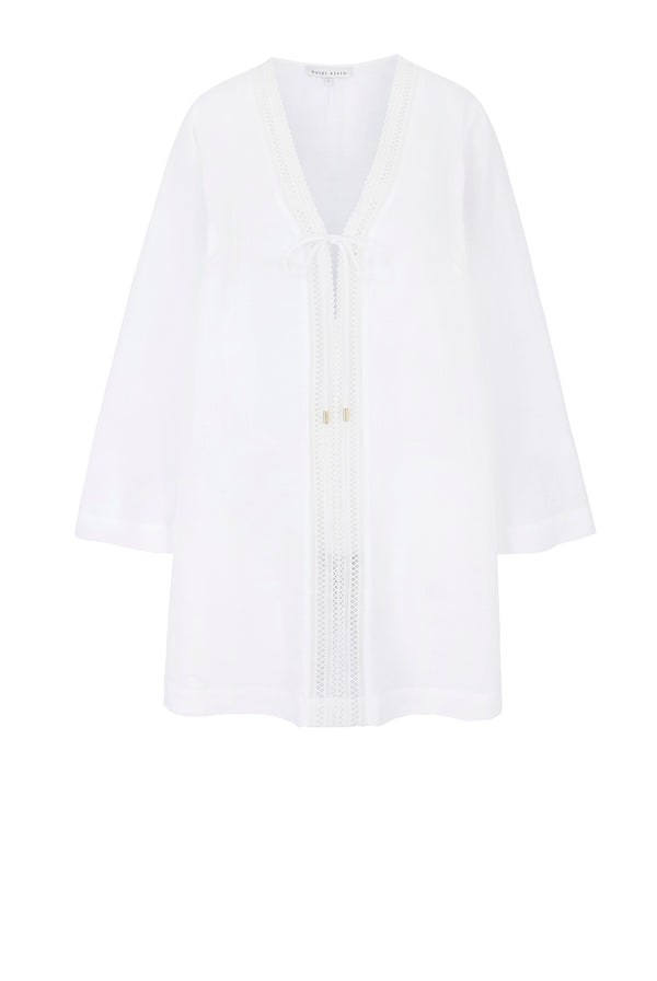Heidi Klein White Bay Mini Beach Kaftan