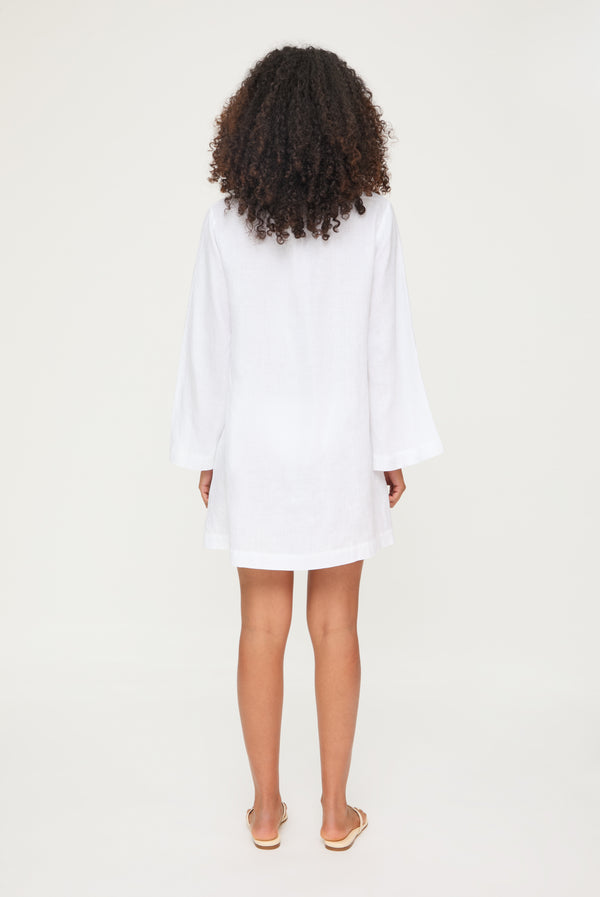 Heidi Klein White Bay Mini Beach Kaftan