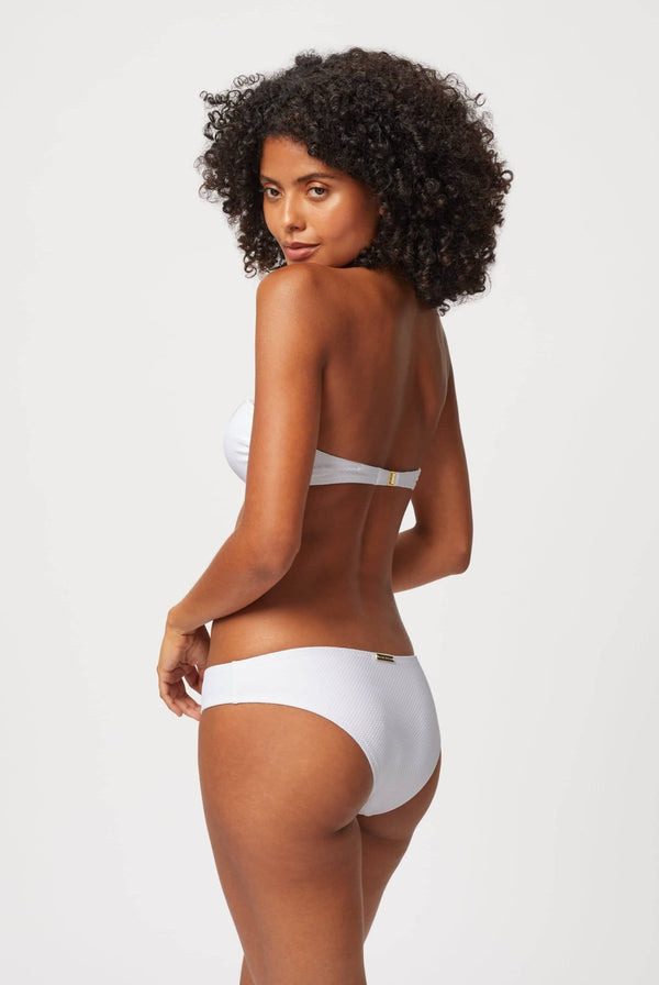 Heidi Klein White Fold Over Bottom BIKINI BOTTOM