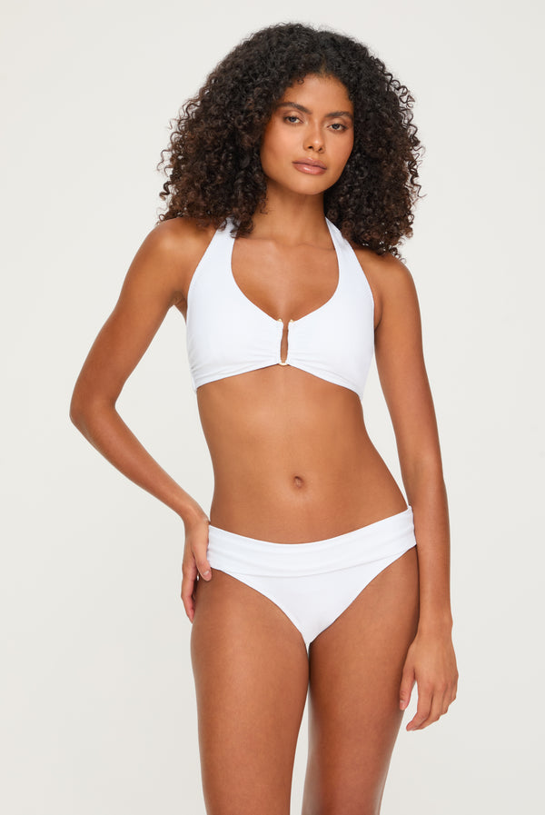 heidi klein White U-Bar Halterneck Bikini