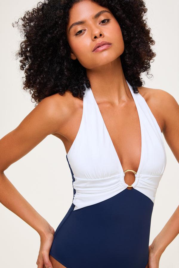 Heidi Klein Heron Bay Halterneck Ring Swimsuit Swimsuit