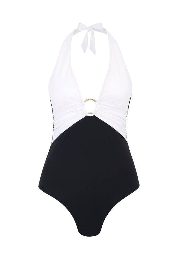 Heidi Klein Mullins Bay Halterneck Ring Swimsuit Swimsuit