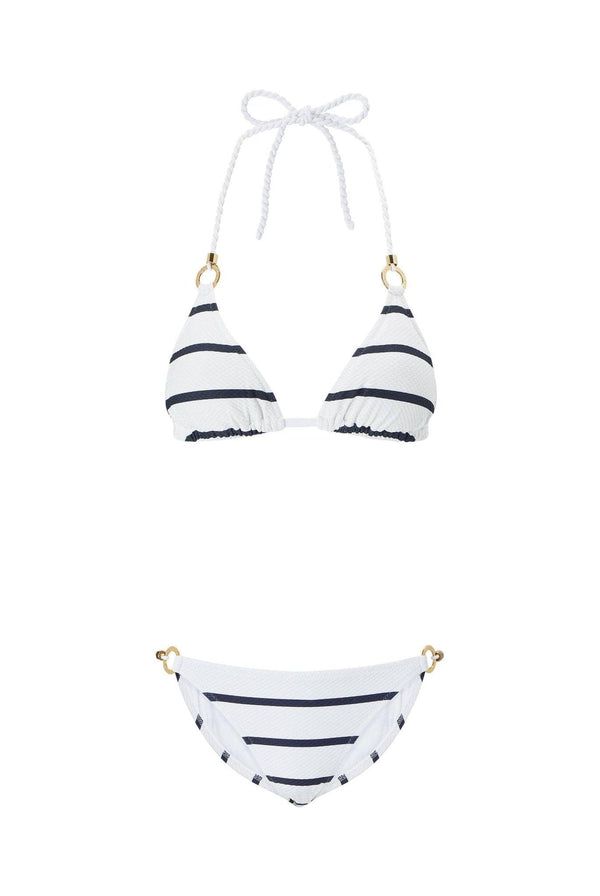 Heidi Klein Nautical Stripe Ring Triangle Bikini BIKINI