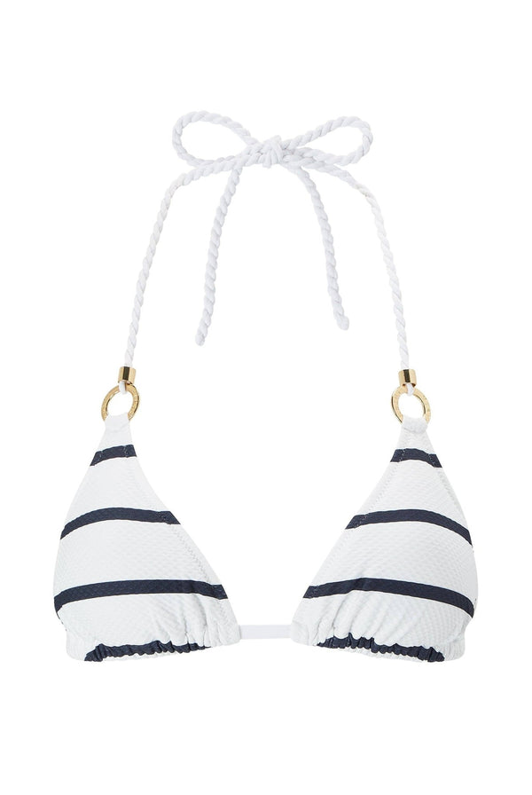 Heidi Klein Nautical Stripe Ring Triangle Top BIKINI TOP
