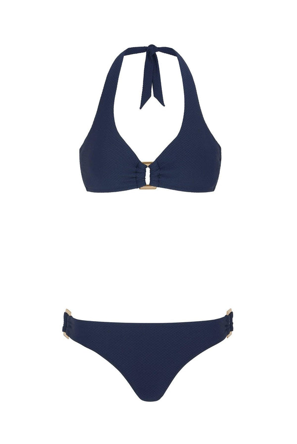 Heidi Klein Navy Rectangle Halterneck Bikini BIKINI