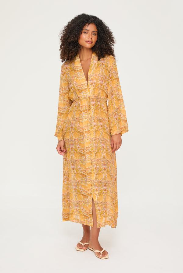 Heidi Klein Oscars Palace Beach Kimono - Made With Liberty Fabric