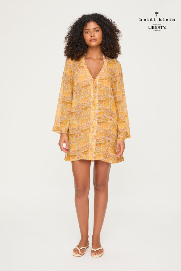 heidi klein Oscars Palace Mini Beach Kaftan - Made With Liberty Fabric