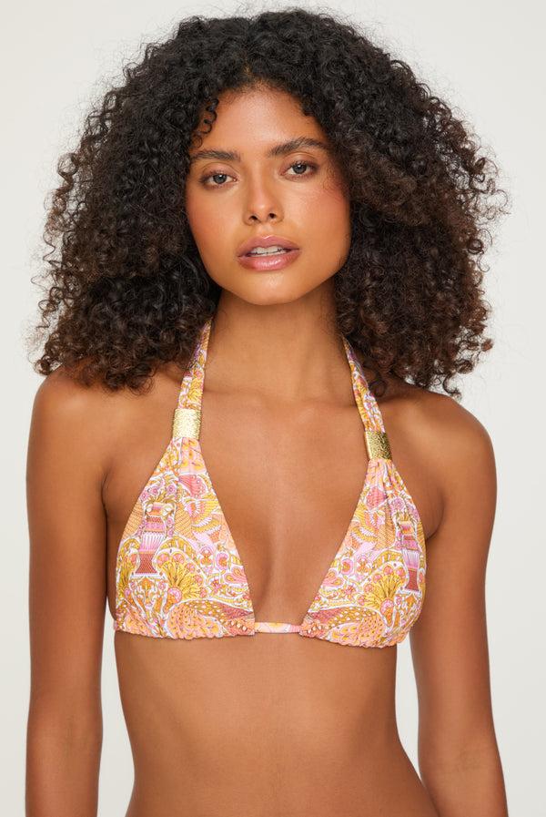 Heidi Klein Oscars Palace Slider Halterneck Bikini - Made With Liberty Fabric