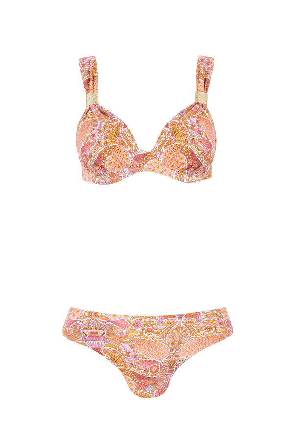 Heidi Klein Oscars Palace Slider Plunge Bikini - Made With Liberty Fabric