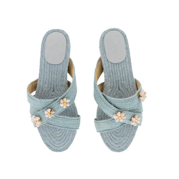 heimat atlantica Baby Blue Shella Espadrilles SHOES
