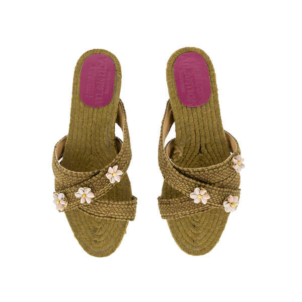 heimat atlantica Khaki Shella Espadrilles SHOES