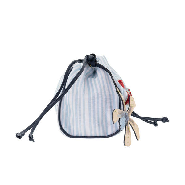 Heimat Atlantica Pouch Hand Painted Blue "The Grand Tour" POUCH