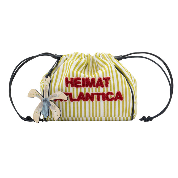 heimat atlantica Pouch Hand Painted Lime "The Grand Tour" POUCH