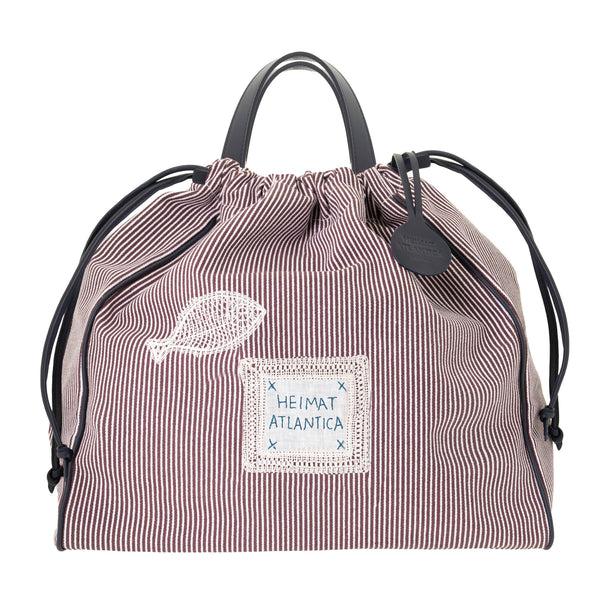 heimat atlantica Tote Large Burgundy "Camariñas" Fish CAPSULE COLLECTION CAMARINAS