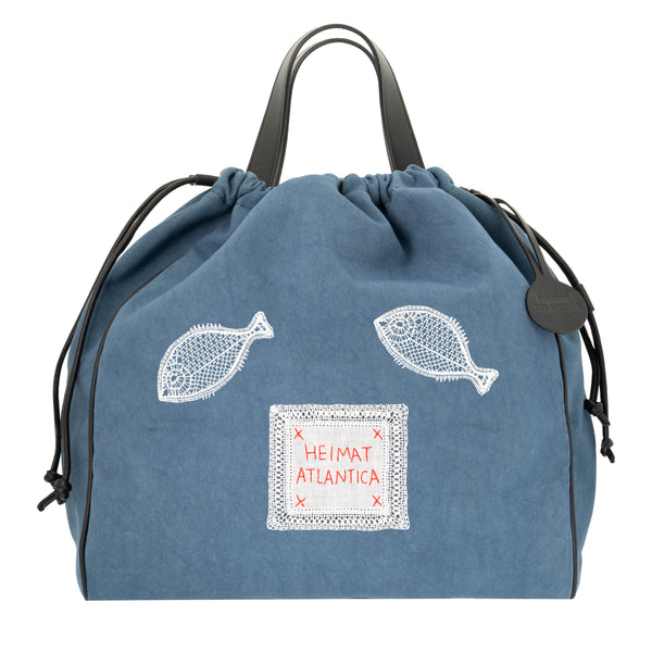 heimat atlantica Tote Large Denim "Camariñas" Fish CAPSULE COLLECTION CAMARINAS